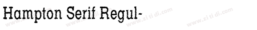 Hampton Serif Regul字体转换